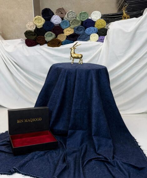 Men Wool Suit – Navy Blue